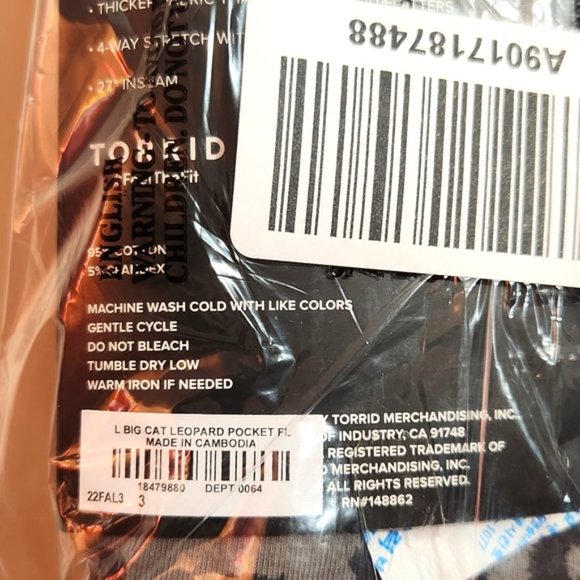 ❤️NWT VINTAGE TORRID LEGGING WITH POCKETS - LEOPARD ANIMAL PRINT - PLUS SIZE - Picture 9 of 14